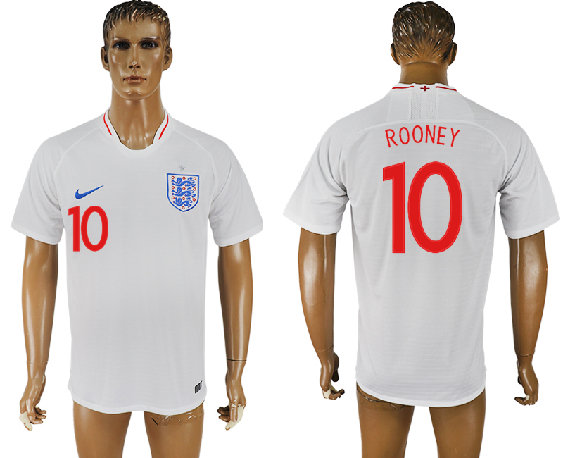 2018 world cup Maillot de foot England #10 ROONEY WHITE